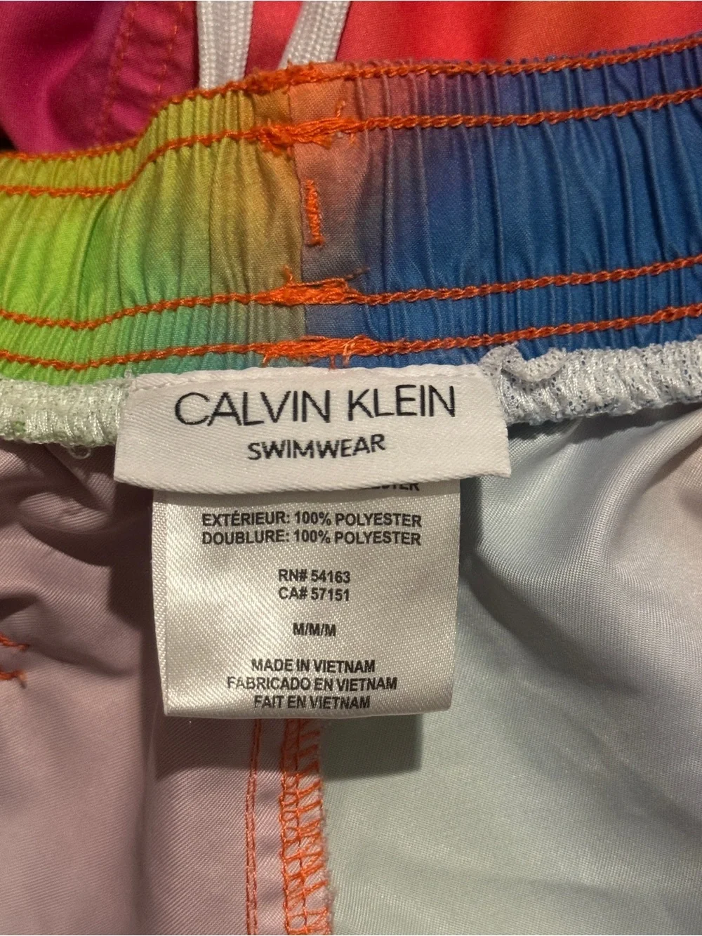 Calvin Klein Rainbow Tie-Dye Multicolor Swim Shorts